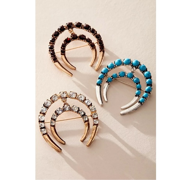 Free People Horsing Around Brooch in Gold Rhinestone Yellowstone Western Horse - Picture 7 of 14